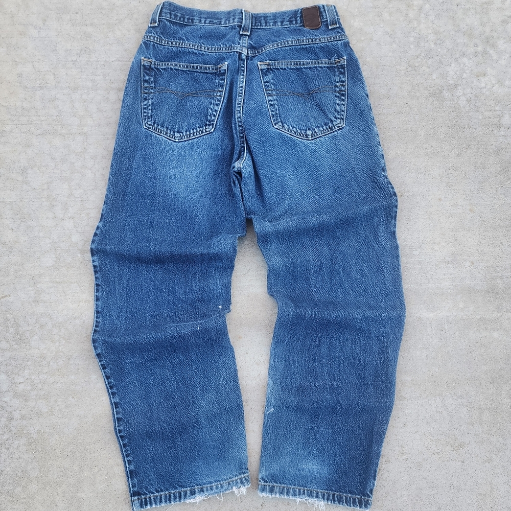 Vintage Anchor Blue BIG BAGGY Grunge Skater Men's Blue Denim Jeans, Sz 32